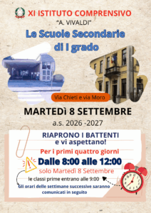 Locandina secondaria riavvio scuola