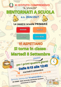 Locandina primarie ritorno a scuola
